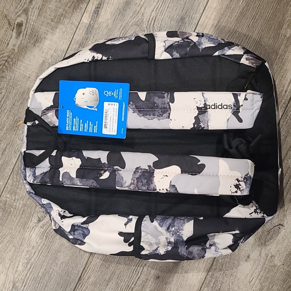 Adidas Unisex Trefoil Backpack 2.0, Camo Series Chalk White Black, One Size - Picture 4 of 4